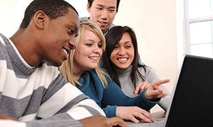 Students at computer