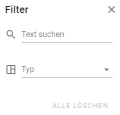 Filter Options on Spaces