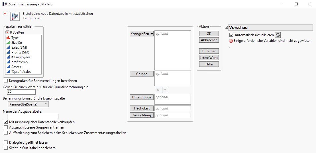 Completed Summary Window