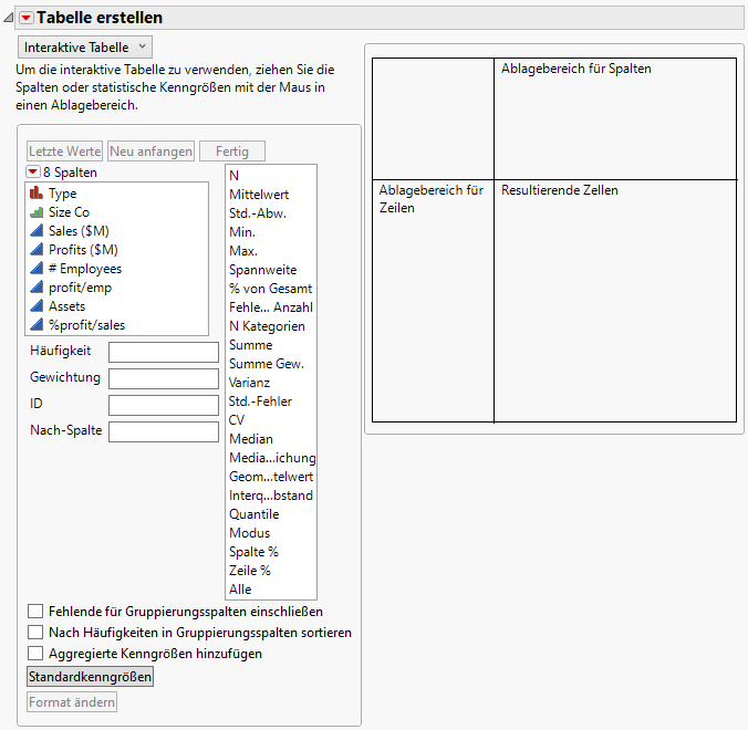 Tabulate Workspace