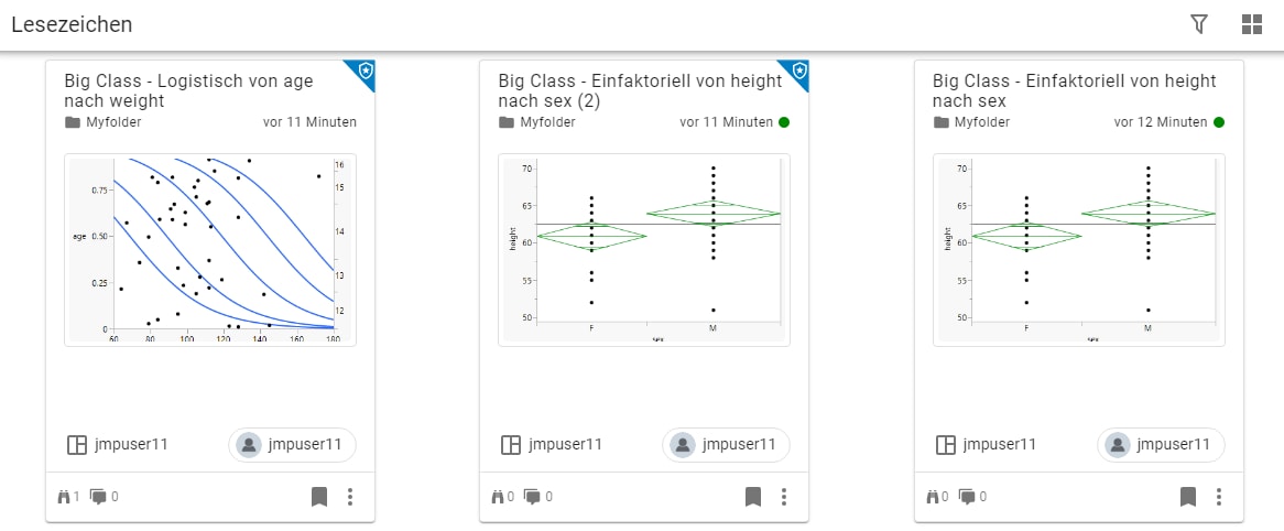 Beispiel für die Lesezeichenseite