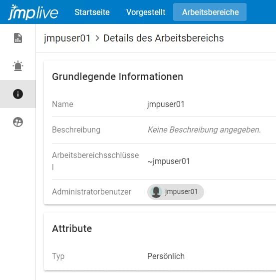 Details des Arbeitsbereichs