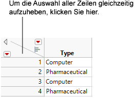 Deselecting Rows