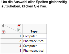 Deselecting Columns