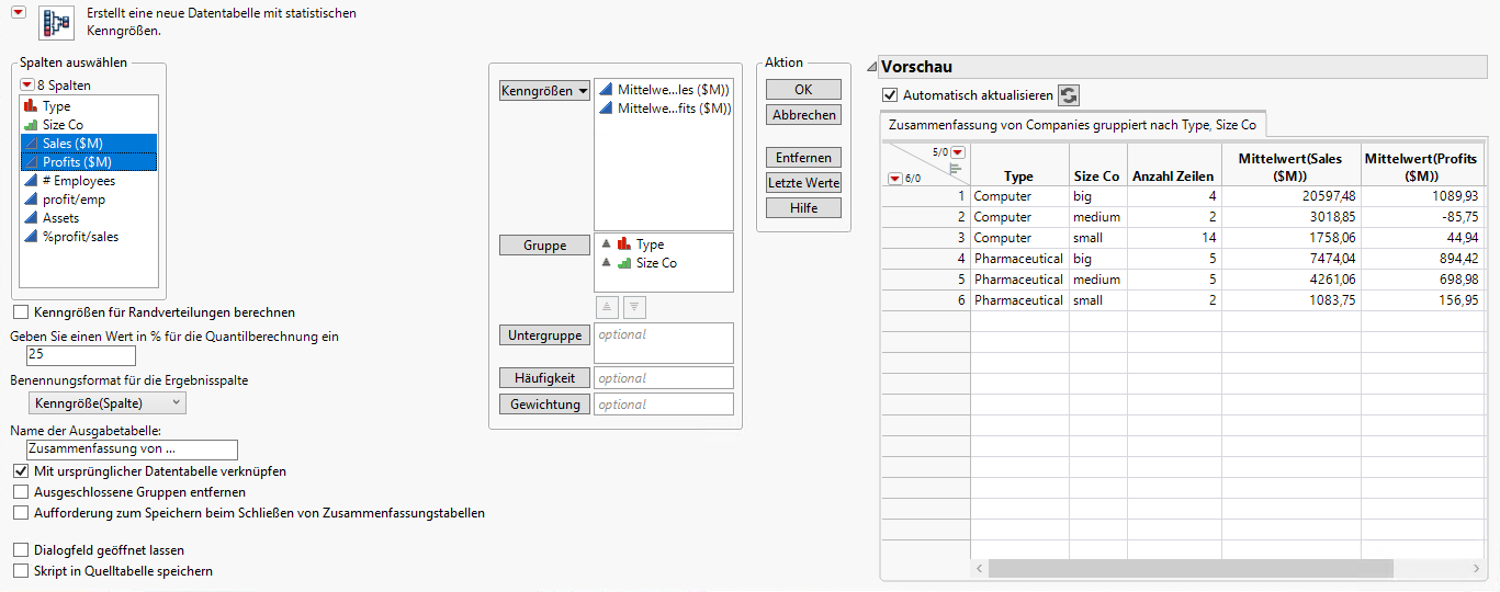 Completed Summary Window