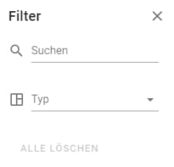 Filter Options on Spaces