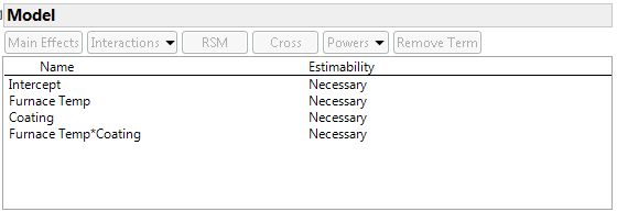 Model Outline for Box Corrosion Split-Plot Experiment