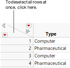 Deselecting Rows