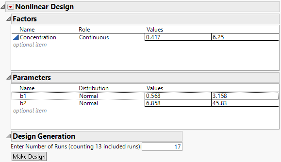 Updated Values for Factor and Parameters