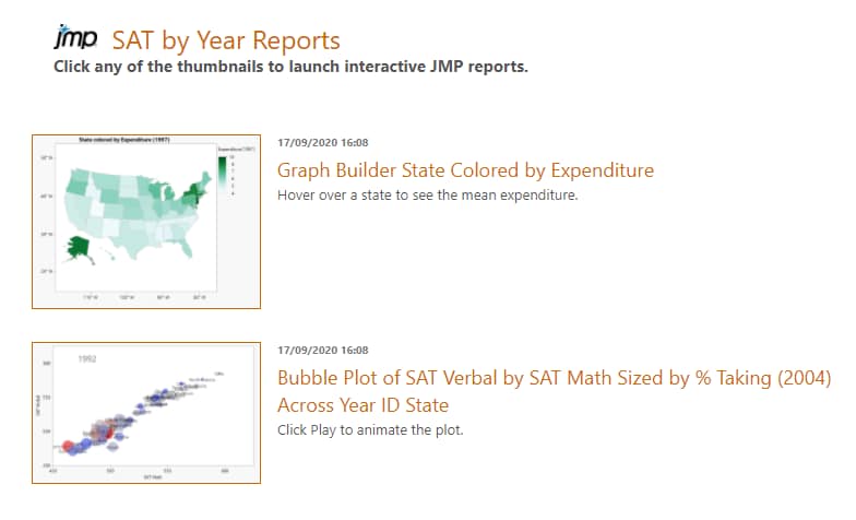 Index Page for Multiple Interactive HTML Reports