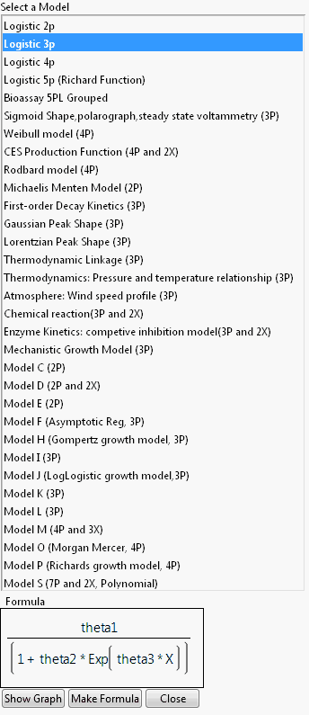 Nonlinear Model Library Dialog