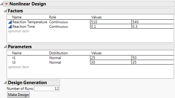 Completed Sections for Reaction Kinetics Experiment