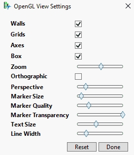 OpenGL View Settings