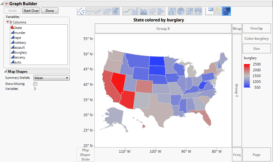 Example of Burglary by State