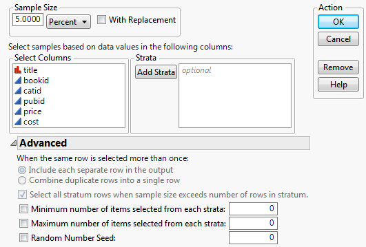 Sampling Settings