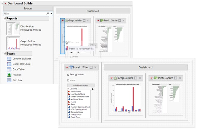 Adding a Data Filter to the Left of a Report