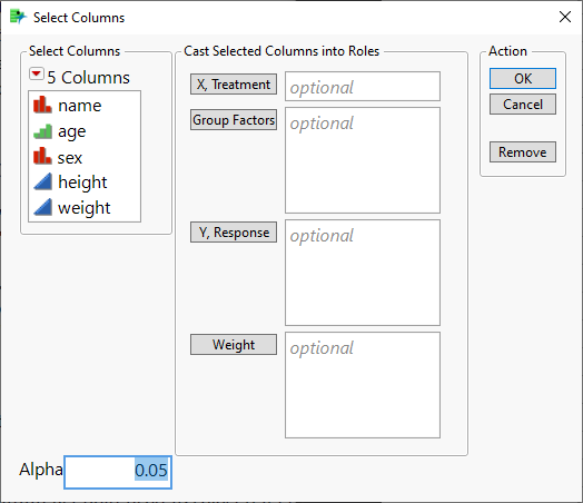 Column Dialog