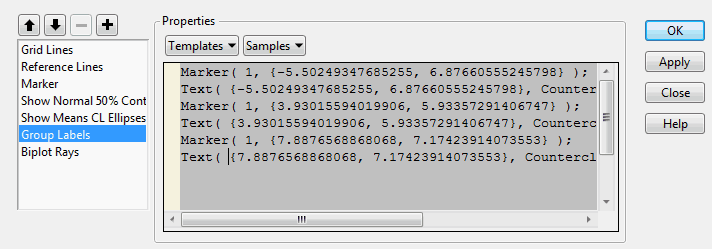 Example of JSL That Creates Group Labels