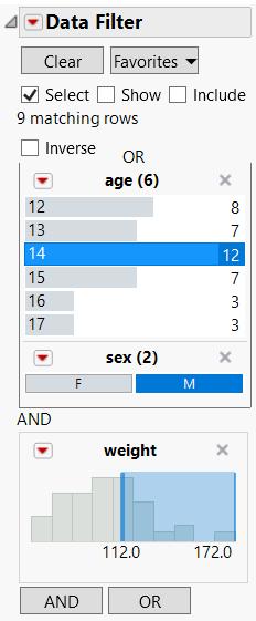 Data Filter with Grouped by AND Condition