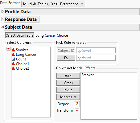 Completed Subject Data Panel