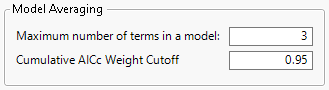 Model Averaging Window