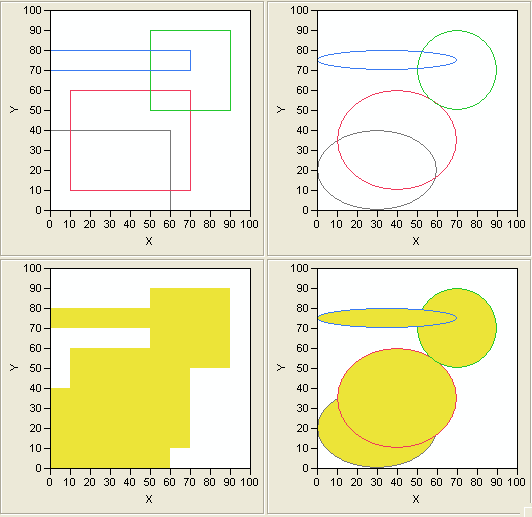 Rectangles and Ovals, Unfilled and Filled