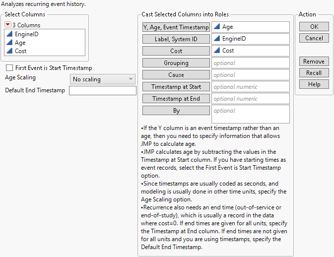 Recurrence Analysis Launch Window