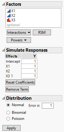 Simulate Responses Control Window