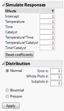 Simulate Responses Window