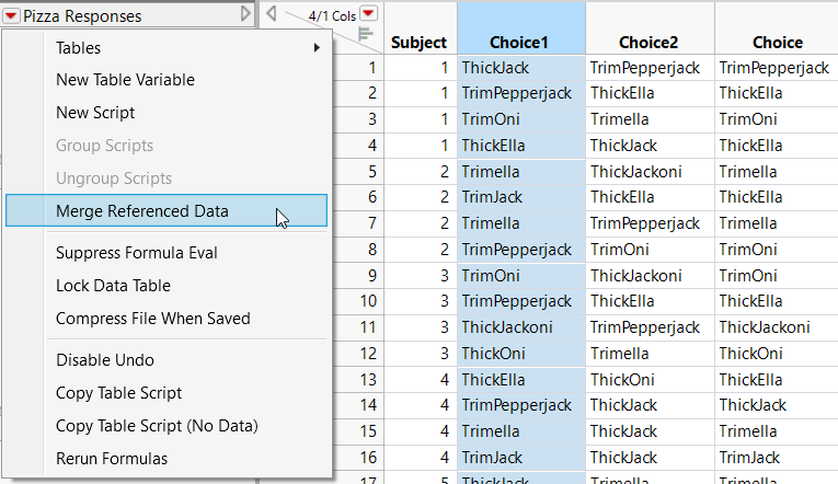 Merging Referenced Data