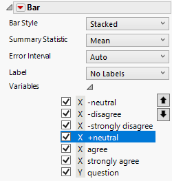 Completed Bar Properties Panel