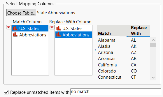 Matching and Replacing Columns