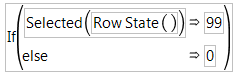 Example of a Formula Using the Selected Function