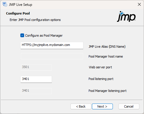 Configure the Pool Manager