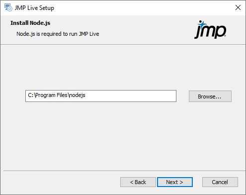 Select Installation Path for Node.js