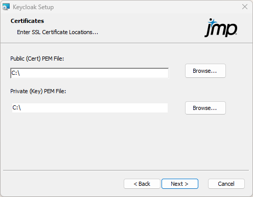 Specify Keycloak Certificates