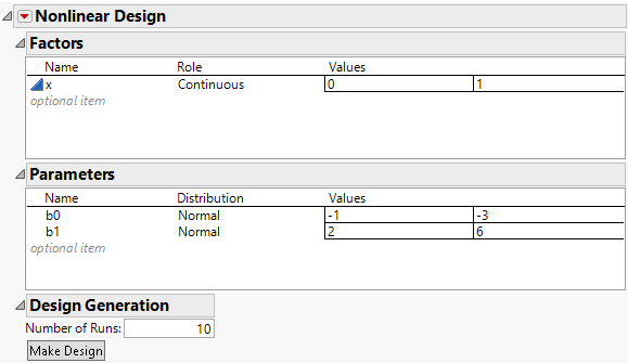 Nonlinear Design Window