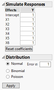 Simulate Responses Window