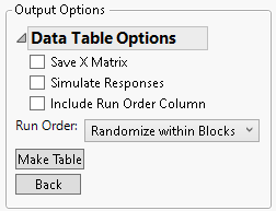 Output Options