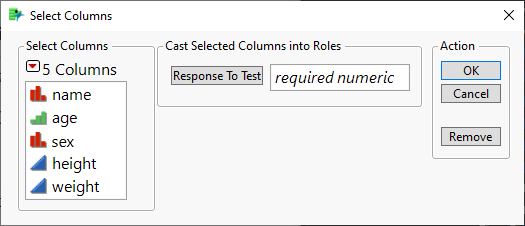 Restricting Selection of Columns