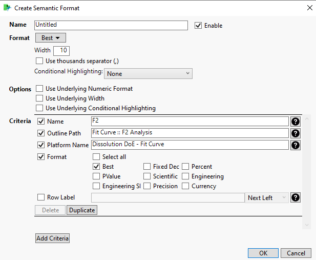 Create Semantic Format