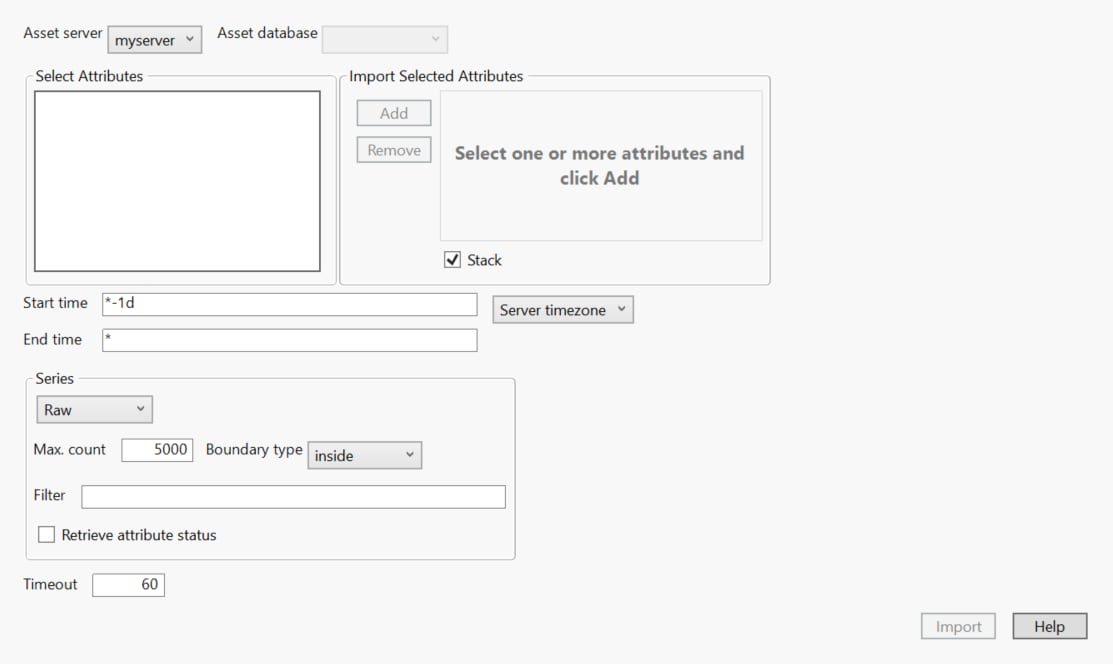 Import from PI Server