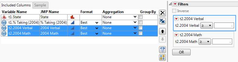 Selected Filters