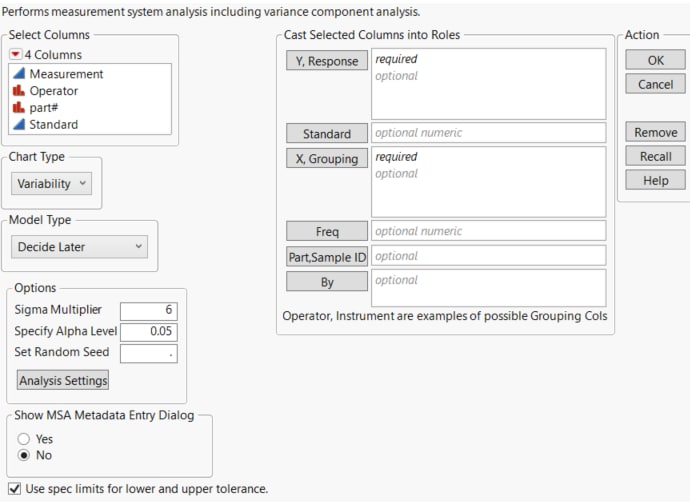 The Variability Chart Launch Window