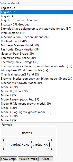 Nonlinear Model Library Dialog