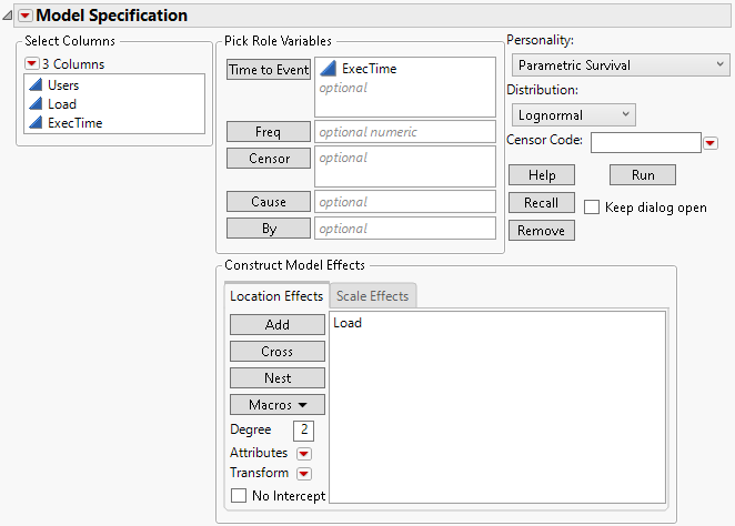 The Fit Parametric Survival Launch Window