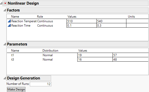 Completed Sections for Reaction Kinetics Experiment