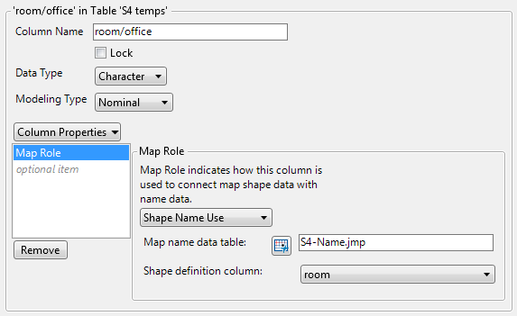 Map Role Column Property