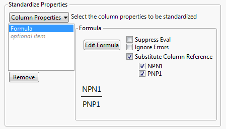 Standardize Properties Options