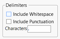 Specifying a Delimiter